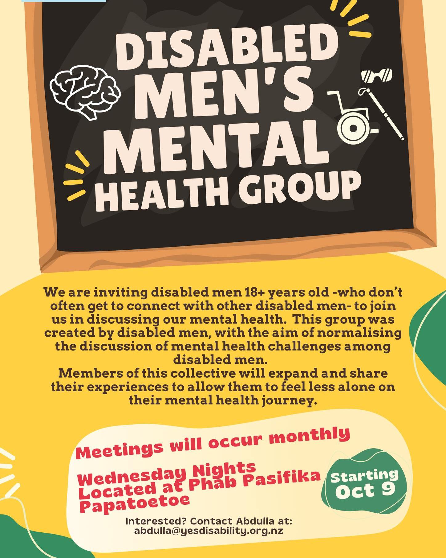 Men's Mental Health Disability Group